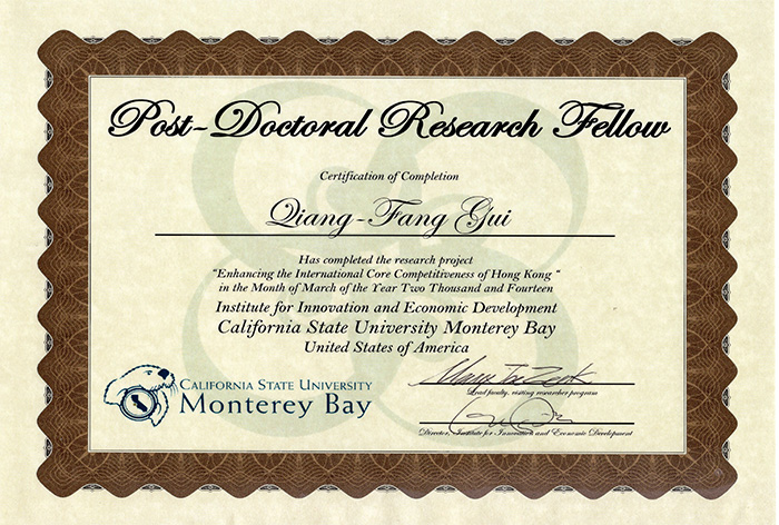 School graduation certificate